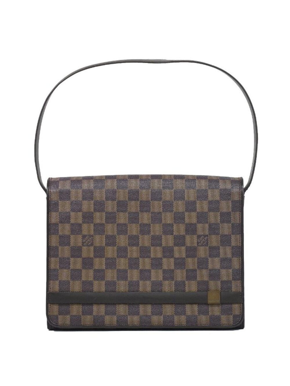 Louis Vuitton LV Tribeca Carre Damier Ebene Shoulder Bag Brown